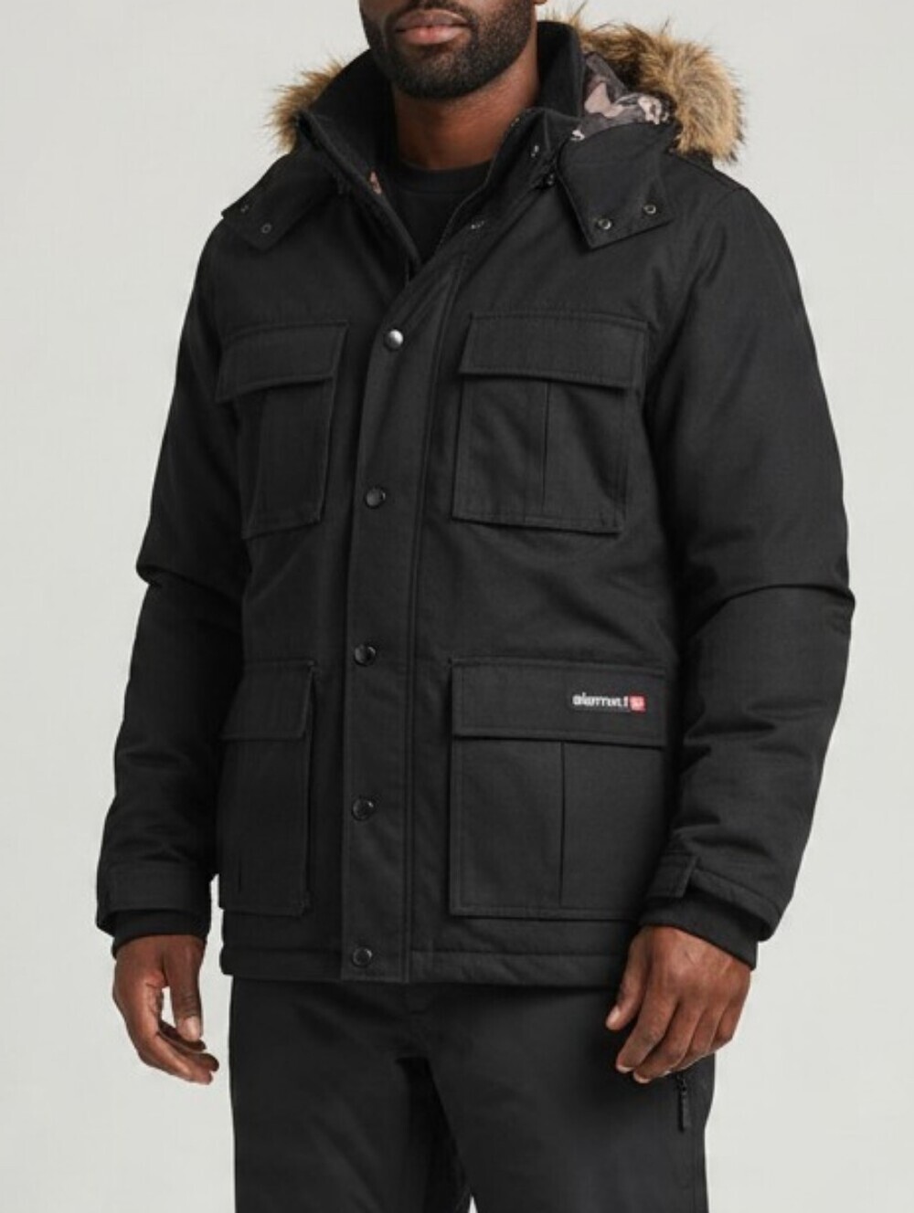 Element Men's Black Ski Parka Jacket Hooded Insulated Winter Snow Sports, M